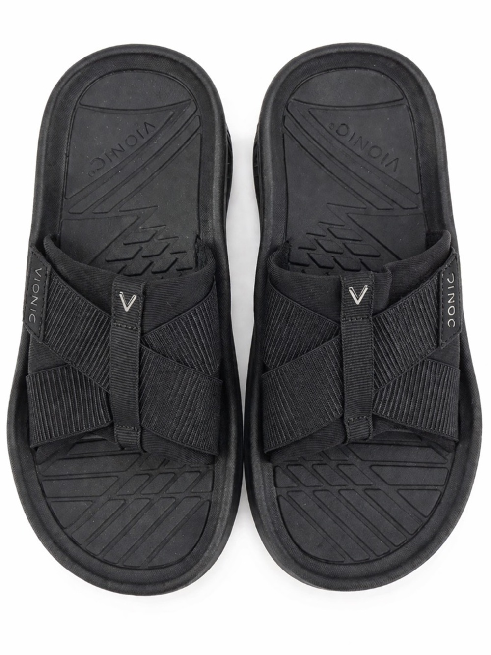 Vionic Rebound Black Slide Sandals Women’s Size 6 Orthotic Comfort Like New - Picture 2 of 9
